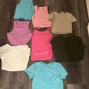 Lot of Junior Tees and Tank Tops in Pink, Blue, and More